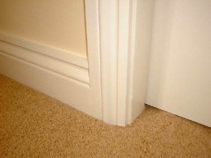 Replacement skirting and architrave smartens up the room